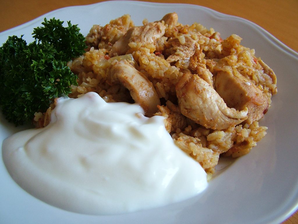 Garam masala s ryžou basmati a jogurtom